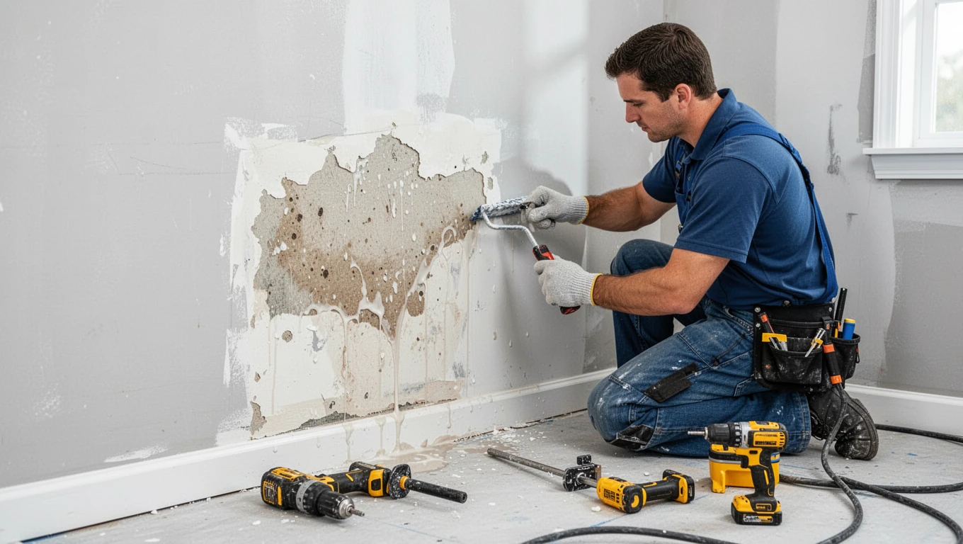 Wall Water Damage Repair